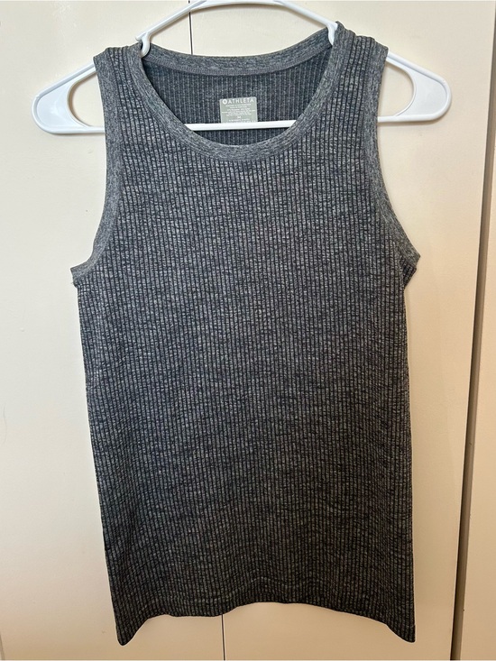 Athleta Tops - Athleta Charcoal Ribbed Sleeveless Tank